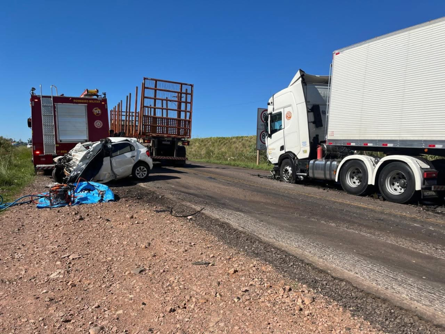 Acidente grave deixa vítima fatal na BR-158 em Palmeira das Missões